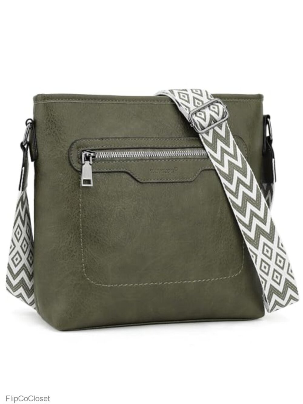 PU Leather Crossbody Bag Adjustable Strap Multi-Pocket Purse